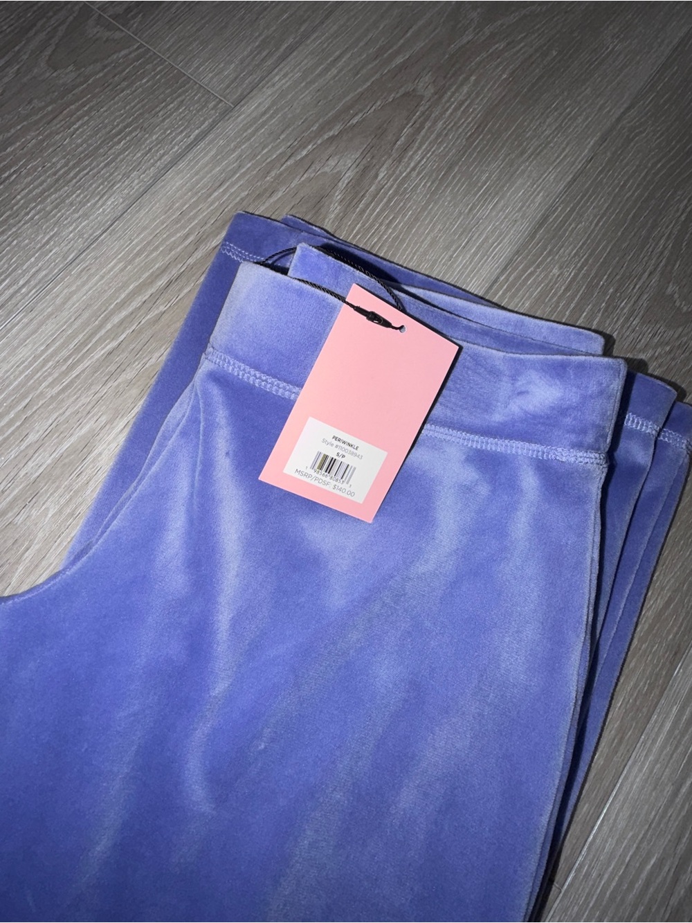💜Juicy Couture💜PeriwinkleVelour Rhinestone Hoodie & Pants - Picture 8 of 9